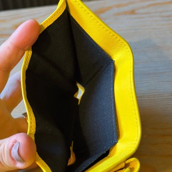 Balenciaga Papier Mini Yellow Leather Wallet - Picture 8 of 8